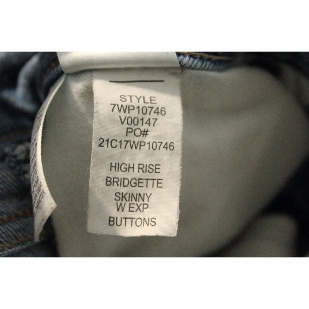 Lucky Brand Jeans Women High Rise Skinny Bridgette Button Fly Distressed 4/27 - Picture 13 of 15